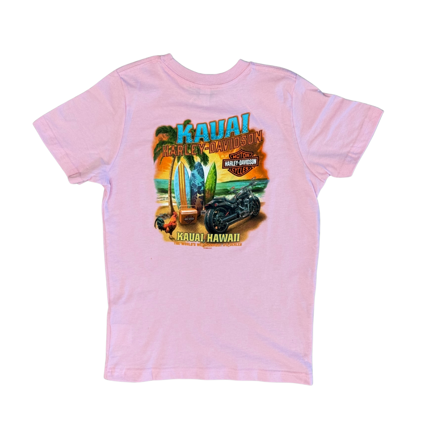 Surf Board Youth Tee - Pink