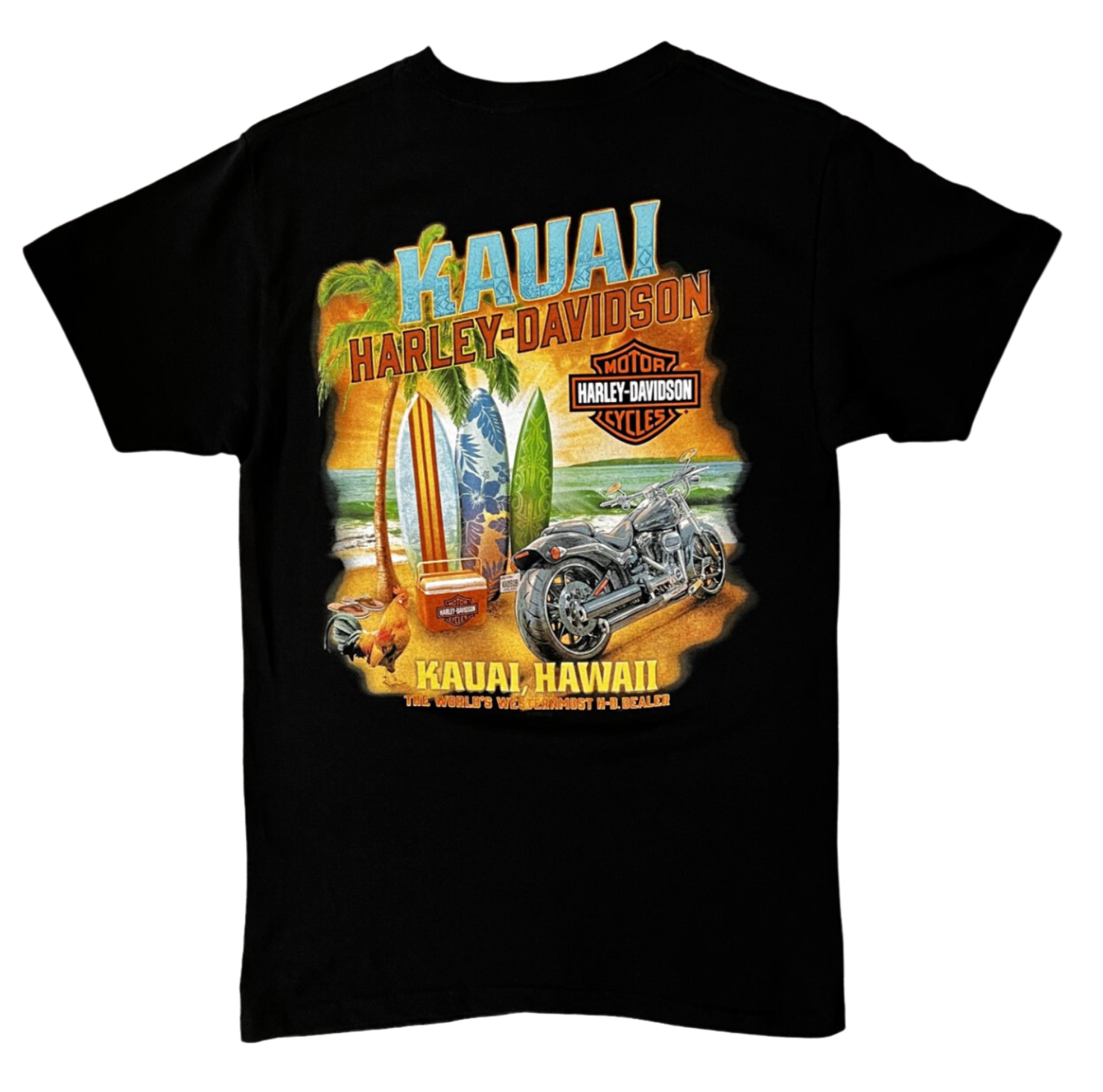 Surfboard Tee - Black – Kauai Harley-Davidson