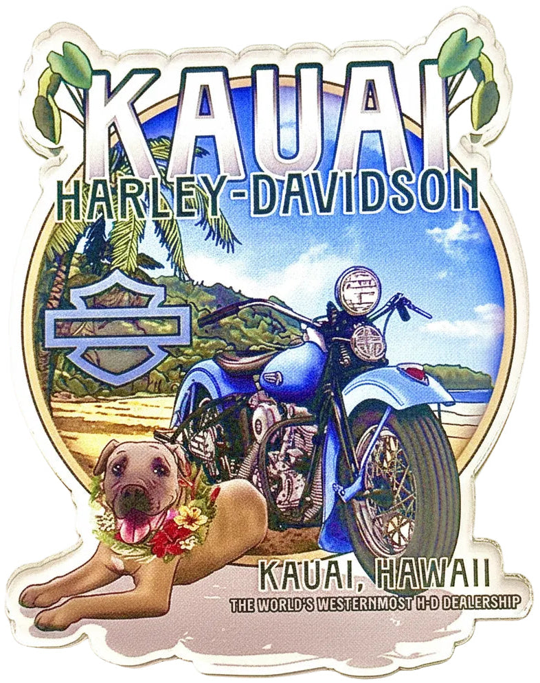 Kauai H-D Hank the Kauai Shop Dog Magnet