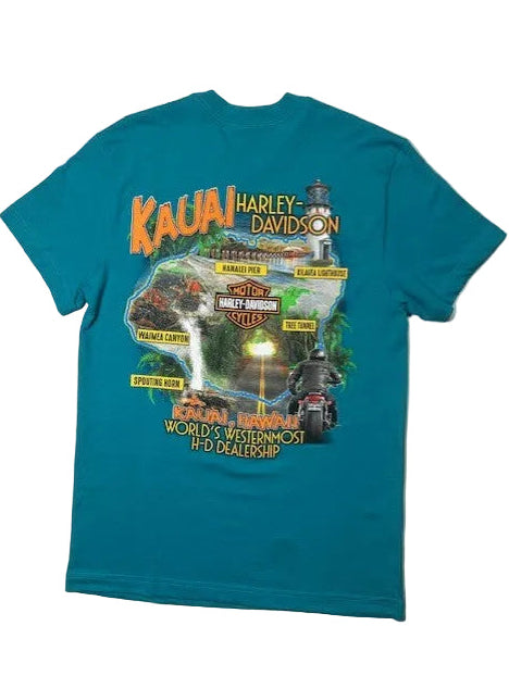 Hanalei Map Tee - Tropical Green