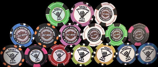 Kauai Harley Davidson 808 Shaka Poker Chips