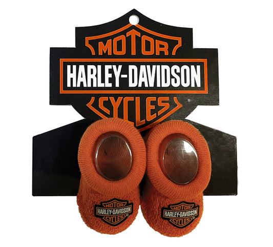 Infant Bootie Socks - Orange
