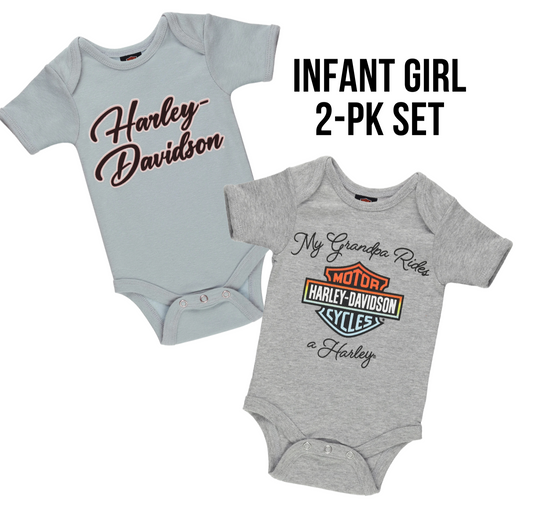 Infant Girls - My Grandpa Rides a Harley - 2 Pack
