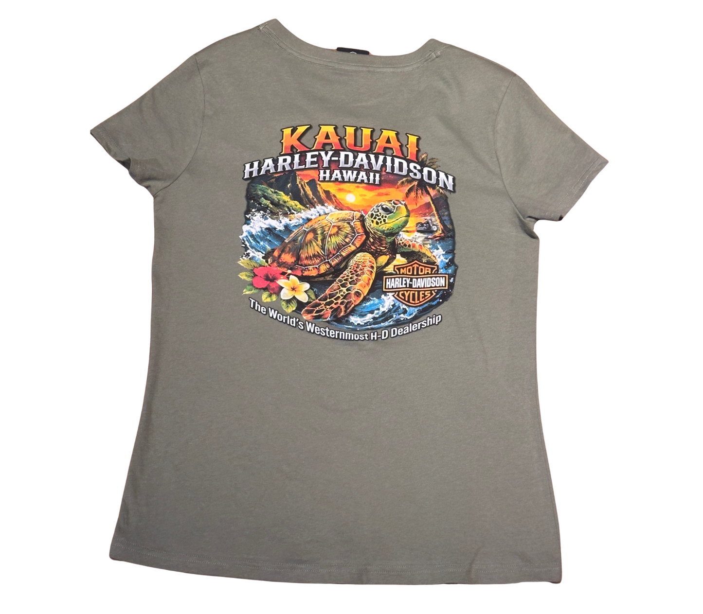Kauai Honu Tee - Womens Green