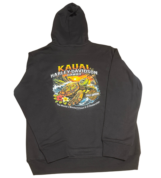 Kauai Honu Hoodie - Black