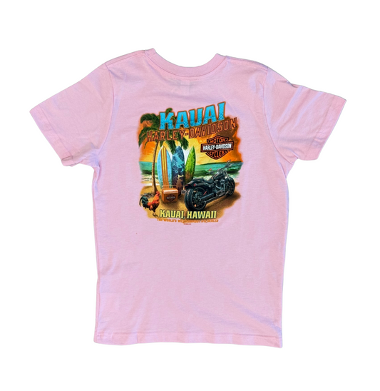 Surf Board Youth Tee - Pink