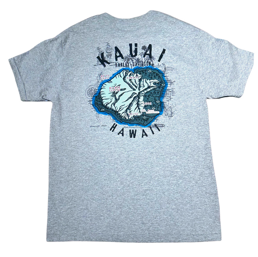 Island Map Tee - Grey