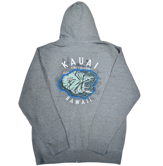 Kauai Map Hoodie - Grey