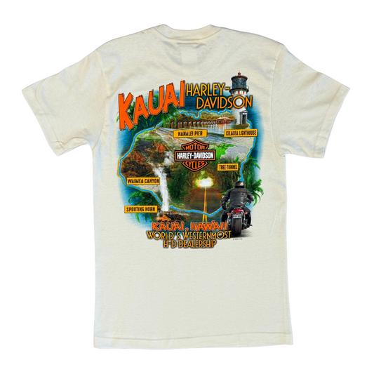 Hanalei Map Tee - White
