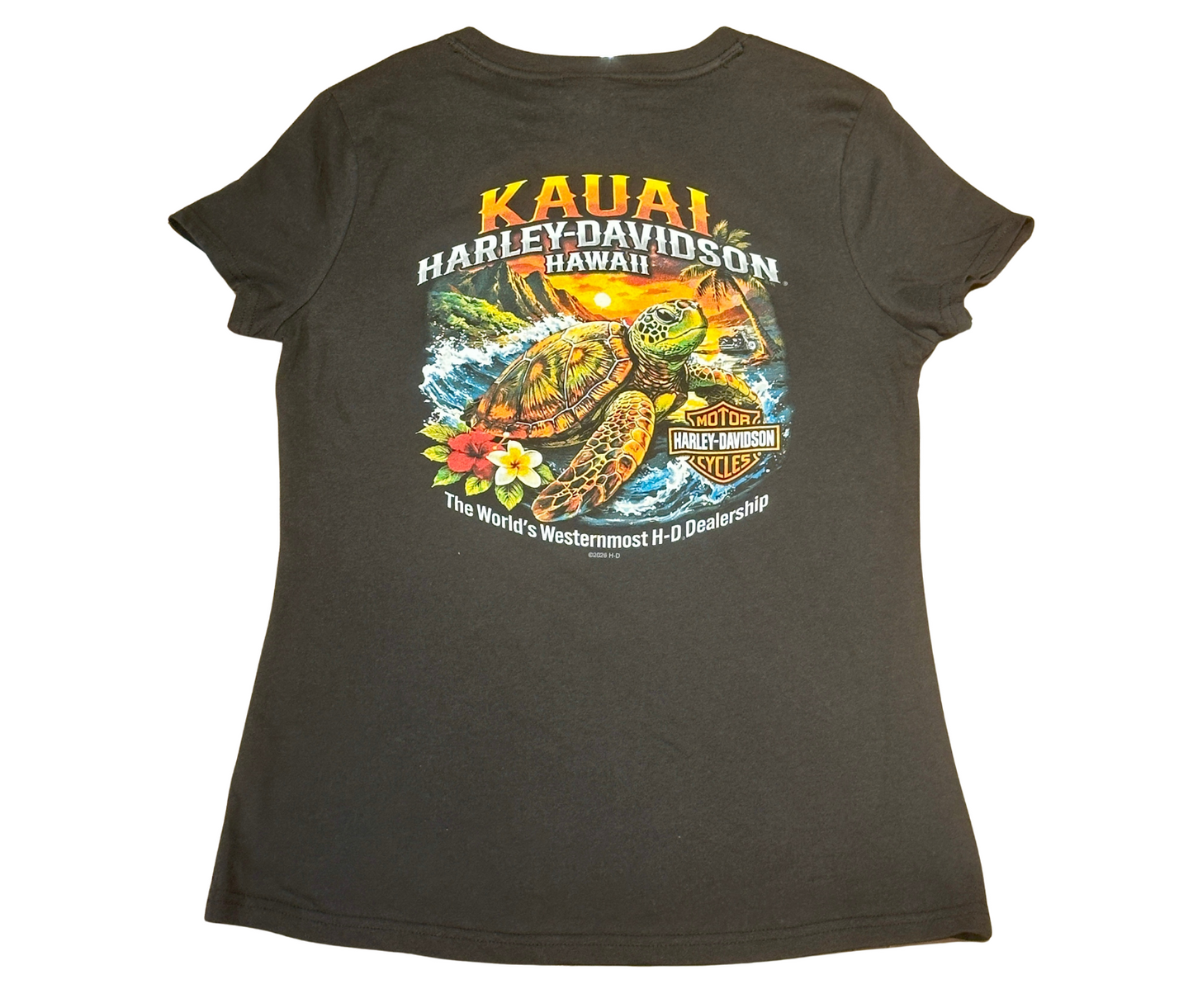 Kauai Honu Tee - Womens Black
