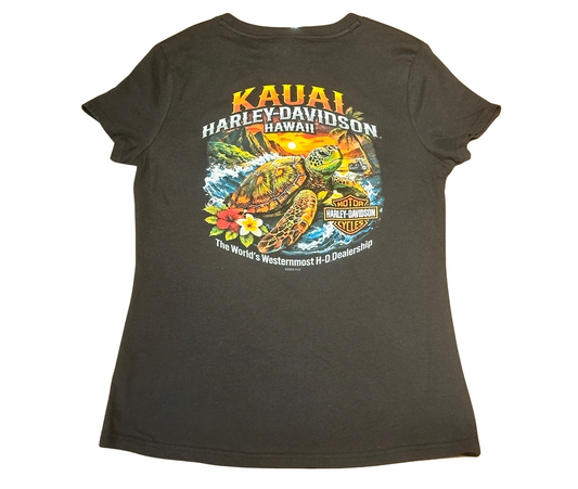 Kauai Honu Tee - Womens Black