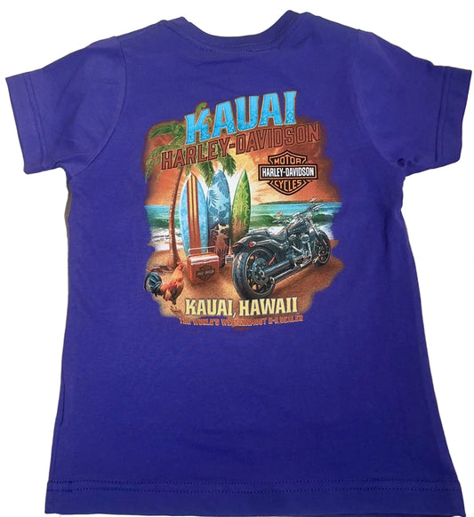 Surf Board Youth Tee - Purple