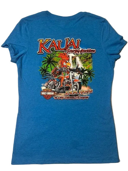 Women's Bruddah Rooster Tee - Heather Turquoise