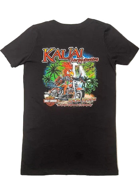 Women's Bruddah Rooster tee - Black